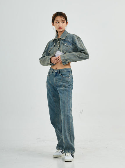 Silvia 水洗牛仔褲夾克 CS27