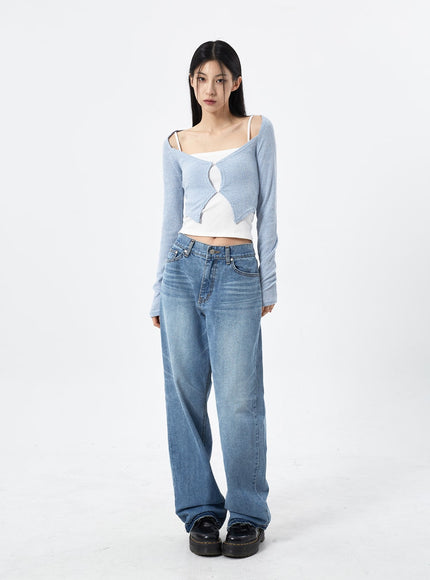 Scoop Neck Cropped Cardigan CM310