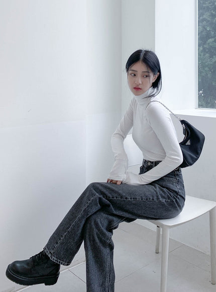 Turtleneck Warmer Crop Top CN08