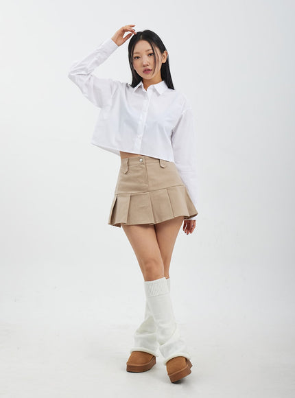 高腰百褶迷你裙CJ317