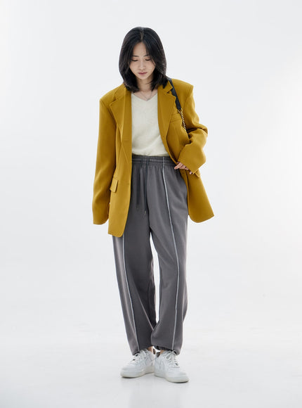 Basic V-Neck Midi Knit OO04