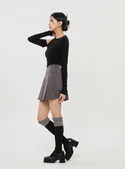 百褶迷你裙 BF314