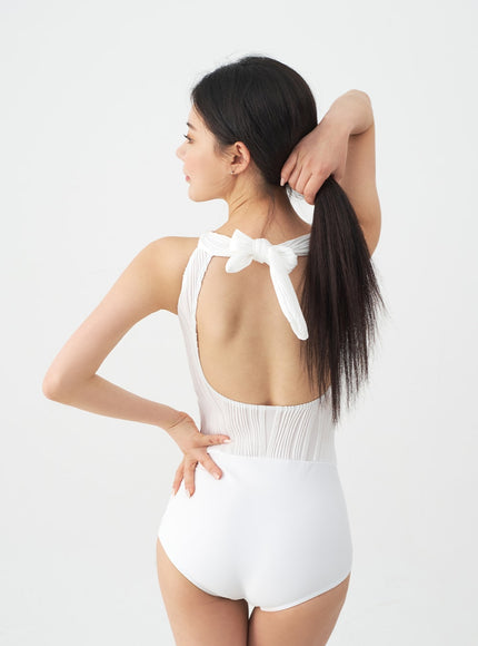 掛脖開衩連體泳衣 IJ13