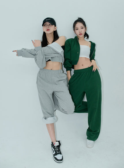 Lewkin Soft Basic Two Way Hoodie Zip Up C1210