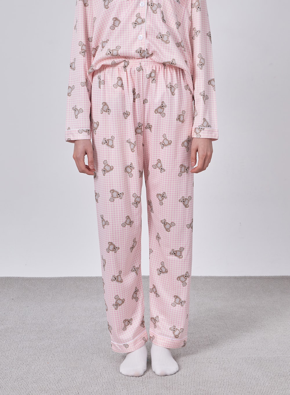 Teddy Bear Plaid Pajama Set IF324
