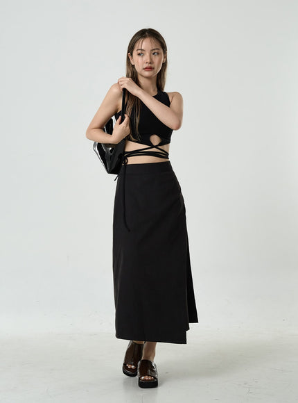 Waist Strap Cropped Tank Top CU8