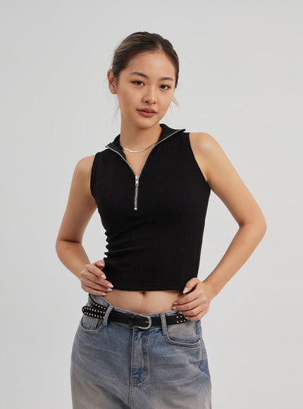 Zipper Sleeveless top Bolero Set CF310