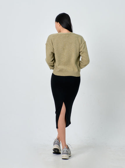 V 領針織開衫 IJ330