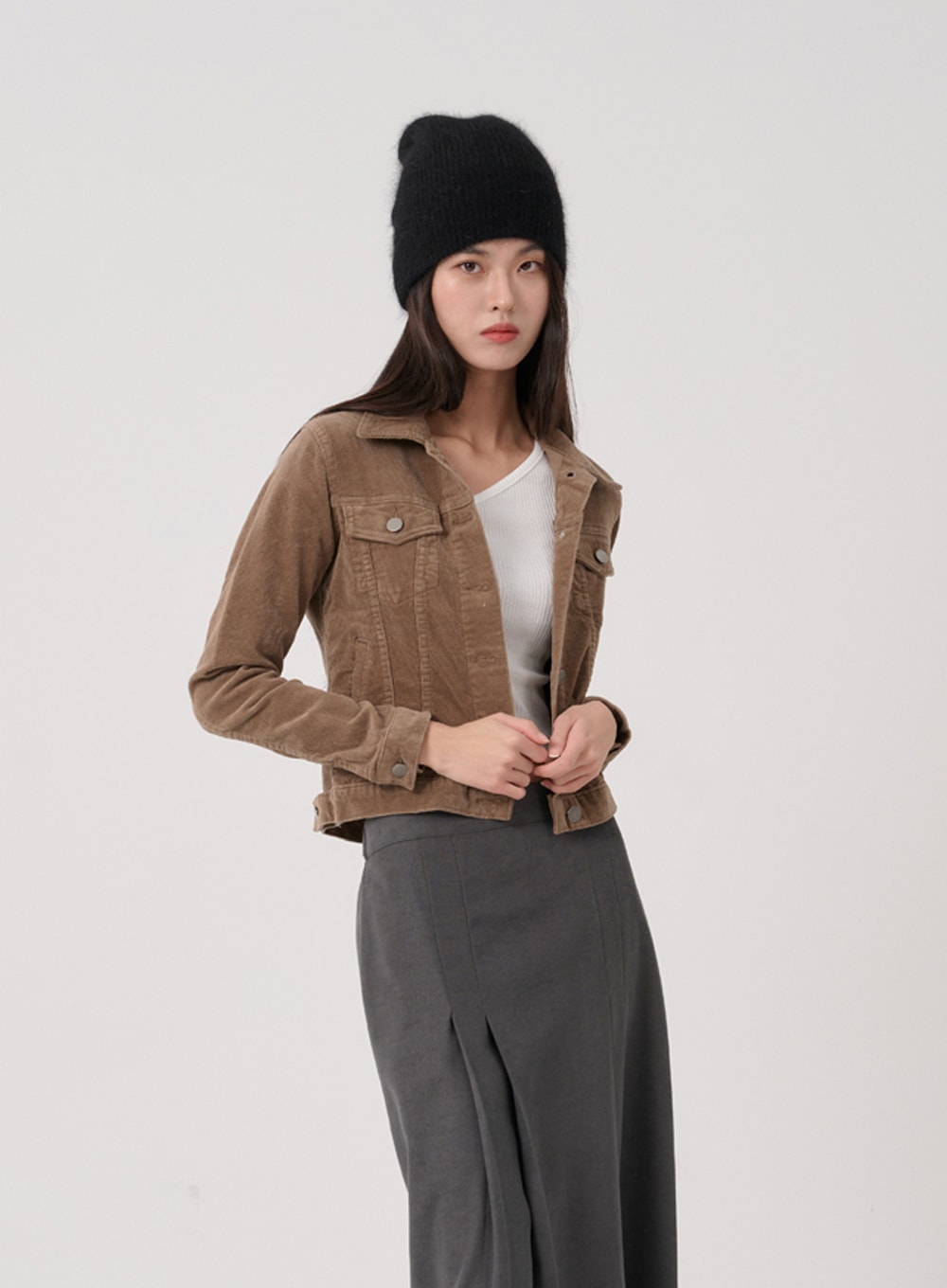 Front Pocket Button Jacket ID07