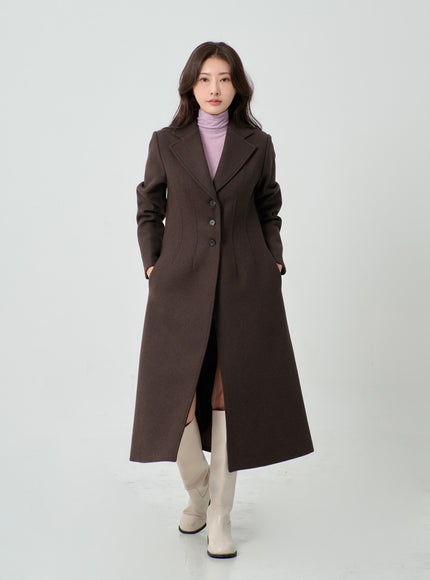 Button Long Coat IO31