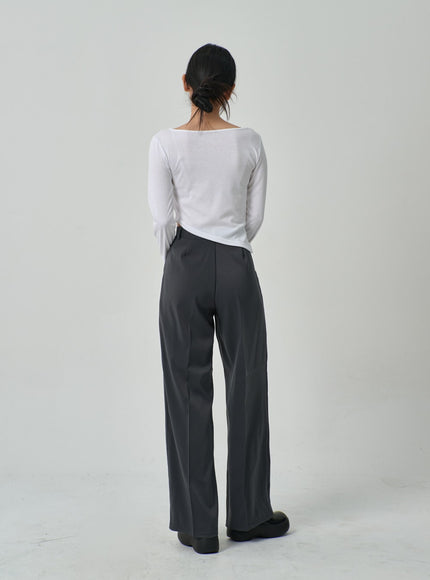 Wide Leg Tailored Pants IF315