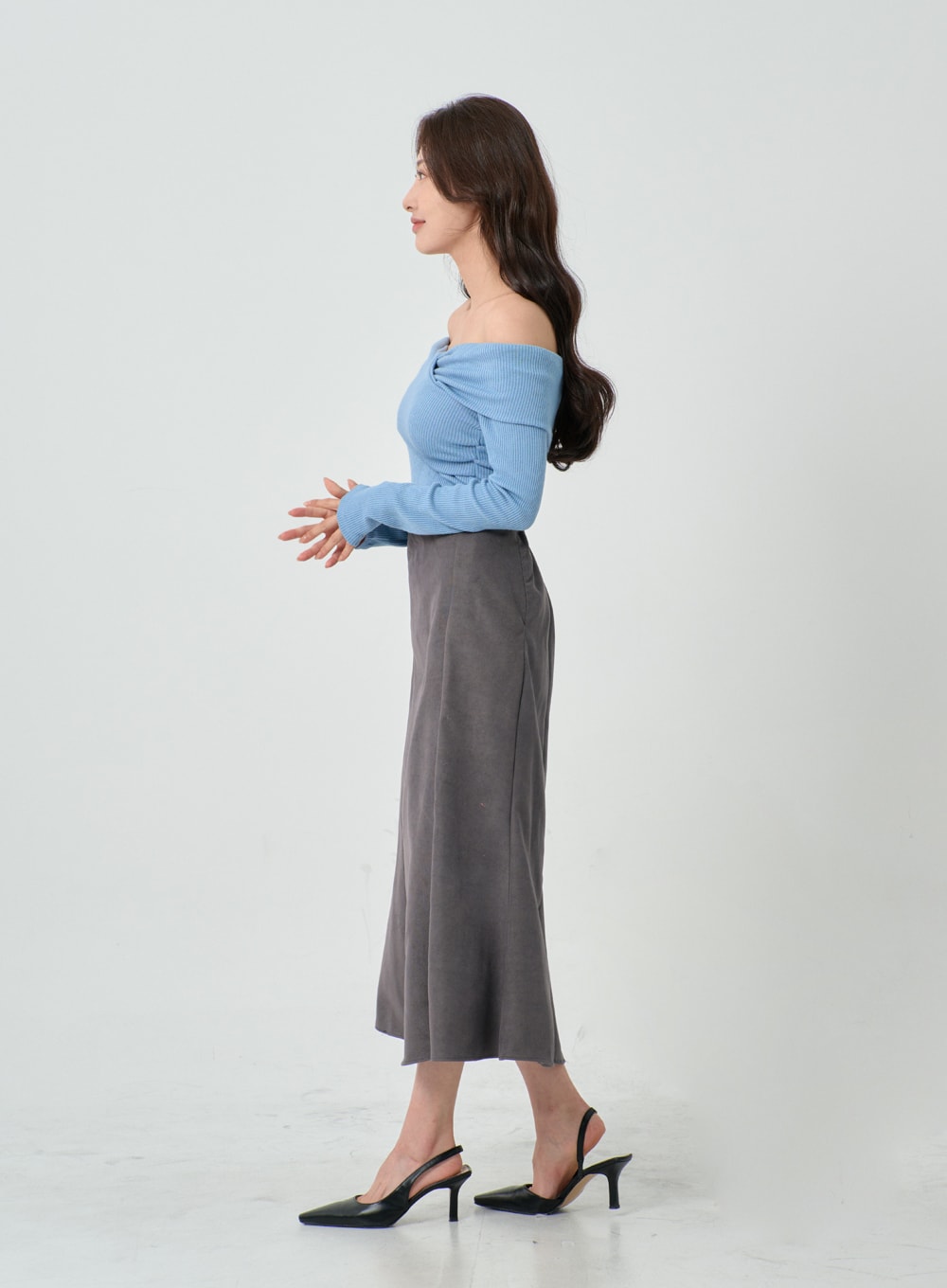 Lace off-the-shoulder tee, Twik, Shop Women's Long Sleeves