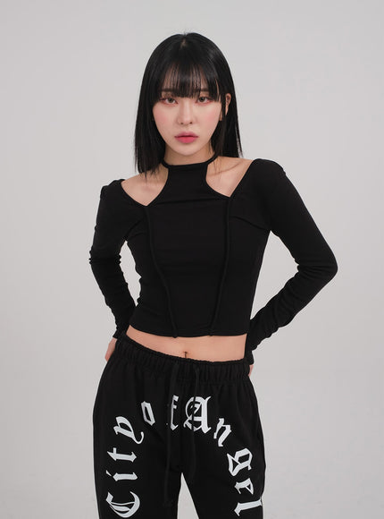 鏤空長袖上衣 C0302