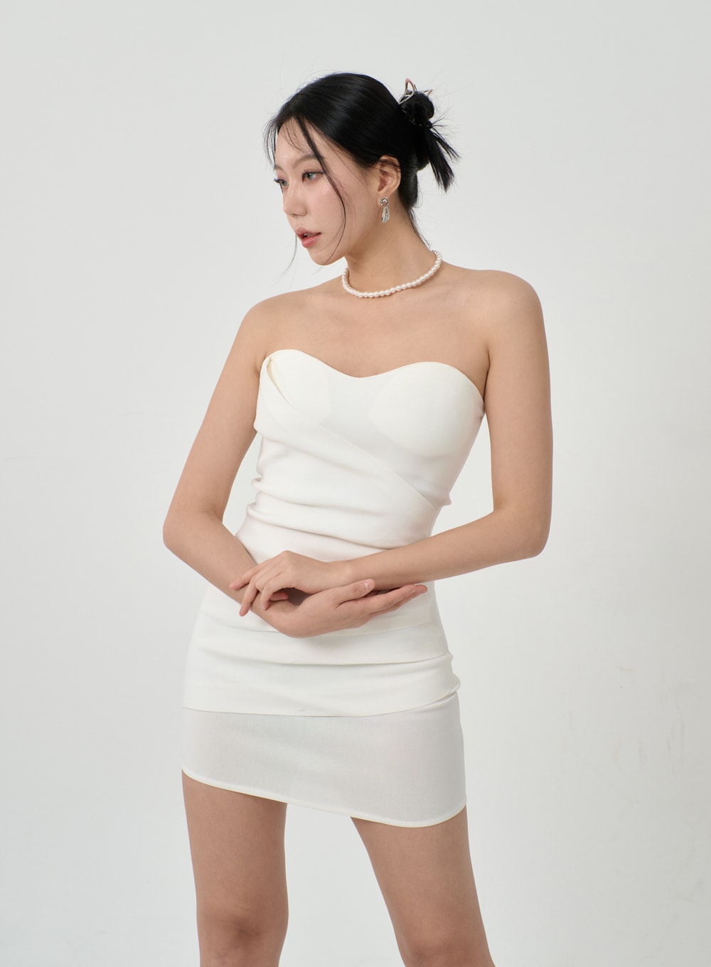 Strapless Wrapped Mini Dress ID23