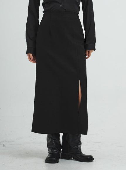 Navy Satin Line Shirt CS14