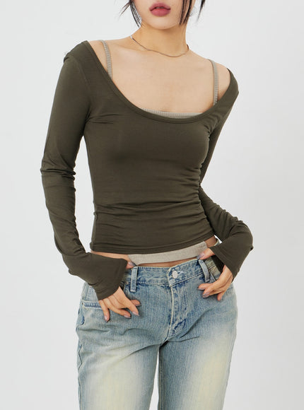 低腰微喇牛仔褲 CF315