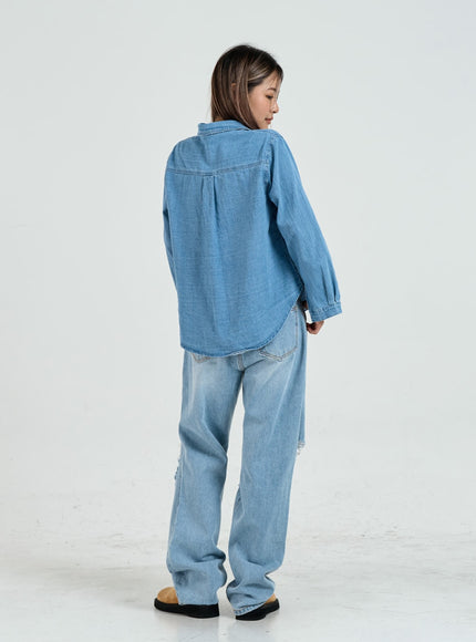 破洞長褲男女通用 CO14