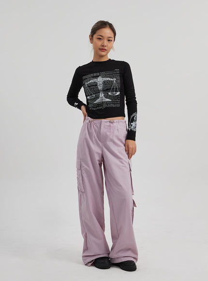 抽繩工裝寬鬆褲 CF313