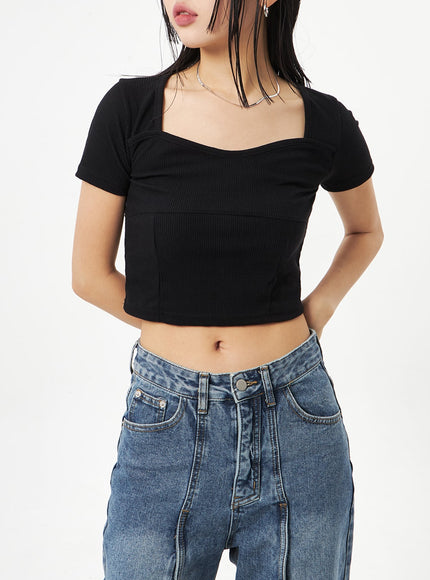 Wrapped Wide Leg Jeans CA320