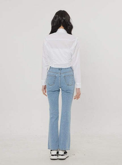 破洞微喇牛仔褲 BF306