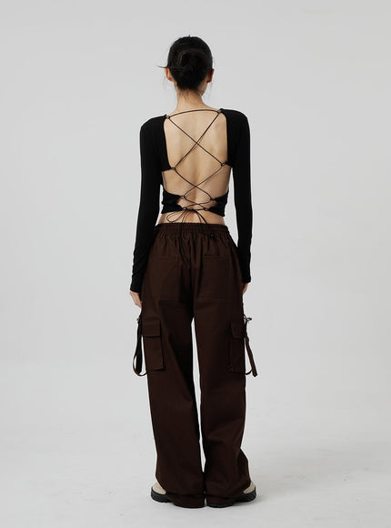 背部交叉繫帶上衣 CF308