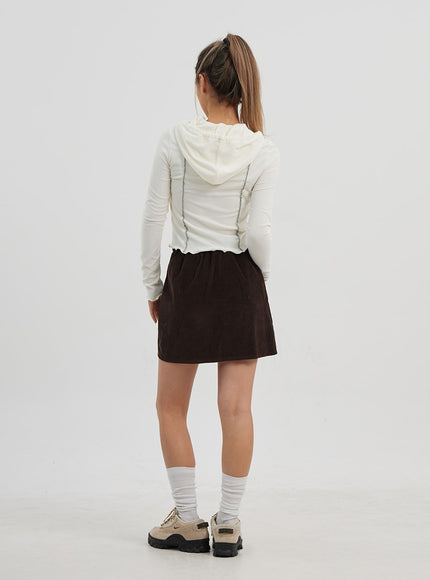 Front Stripe Detail Hoodie Top CJ320