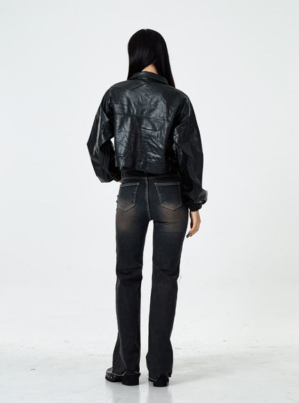 Basic Washed Bootcut Jeans CS07