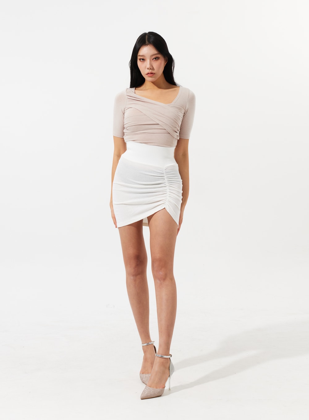 Side Ruched Mini Skirt IM309
