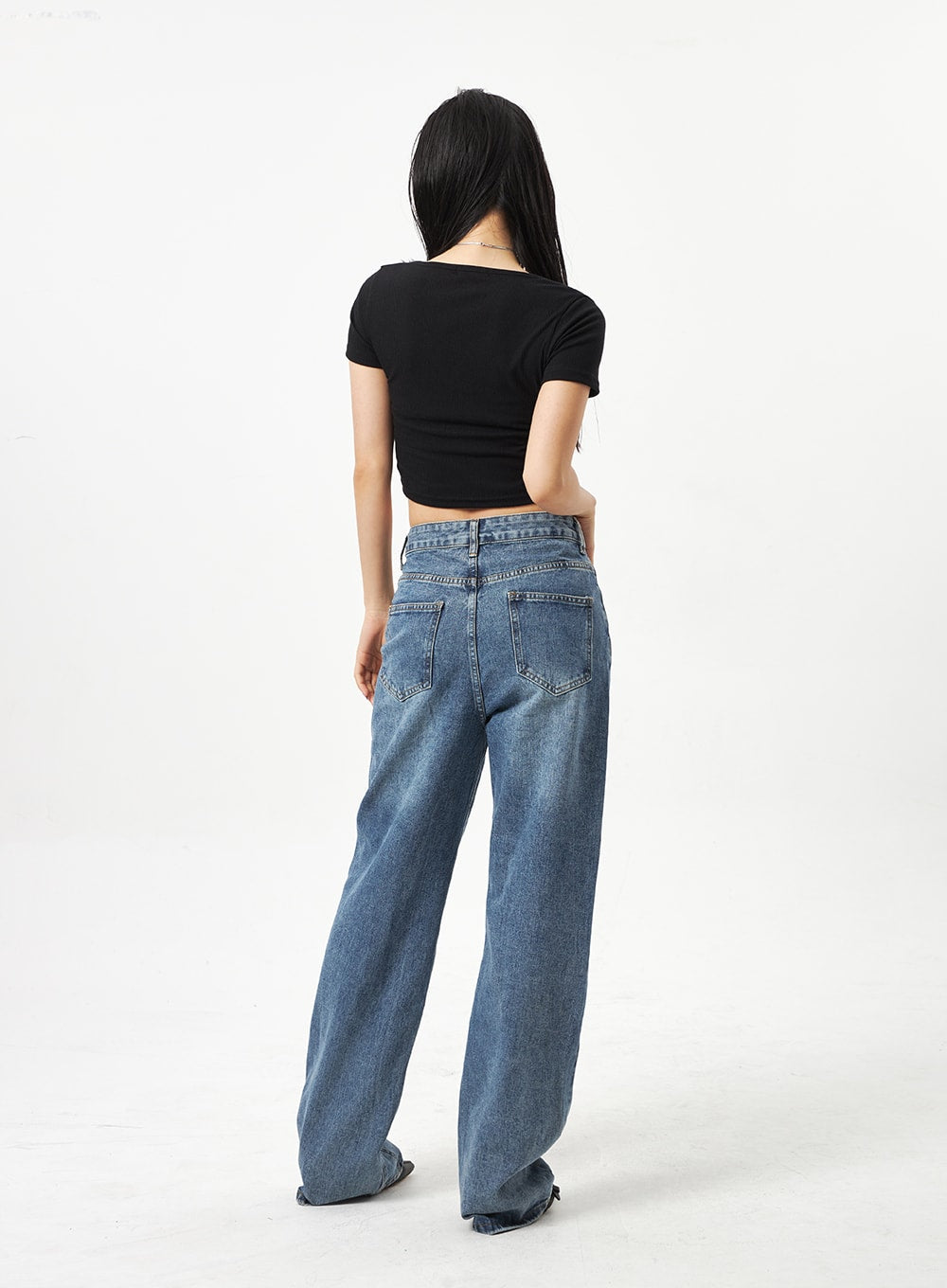 Wrapped Wide Leg Jeans CA320