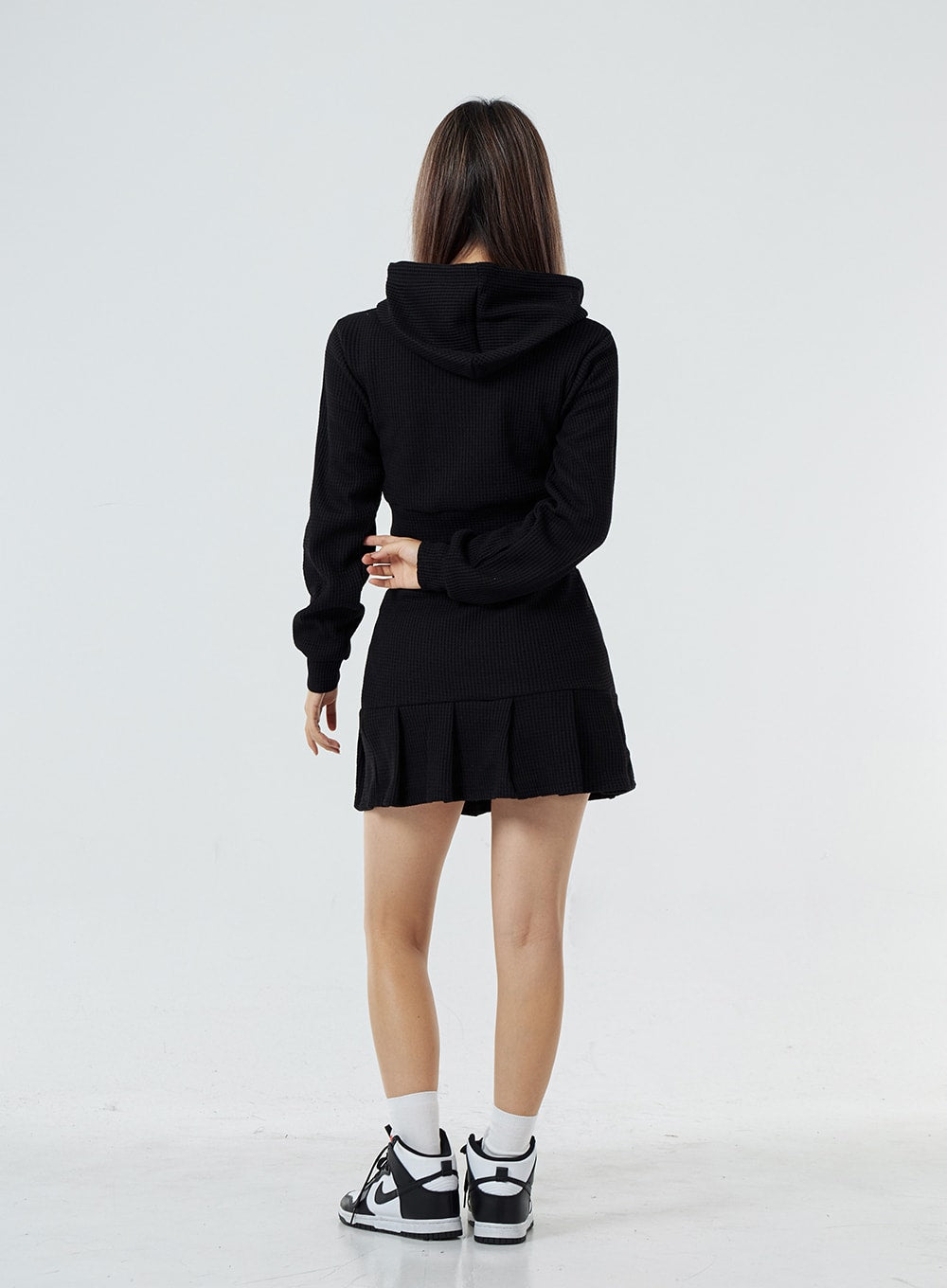 Tight mini skirt shop zip up hoodie