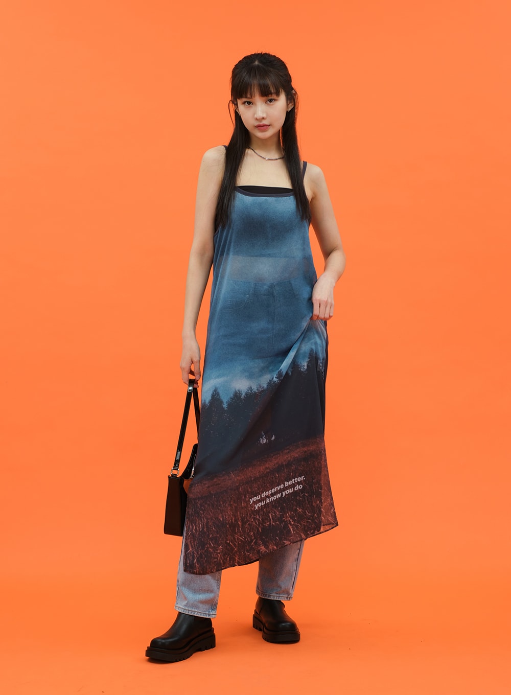 Sheer Printed Sleeveless Maxi Dress CM30