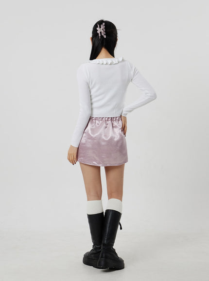 緞面迷你裙CJ330