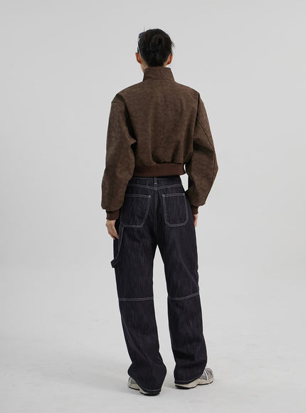 中腰寬鬆牛仔褲 CF307