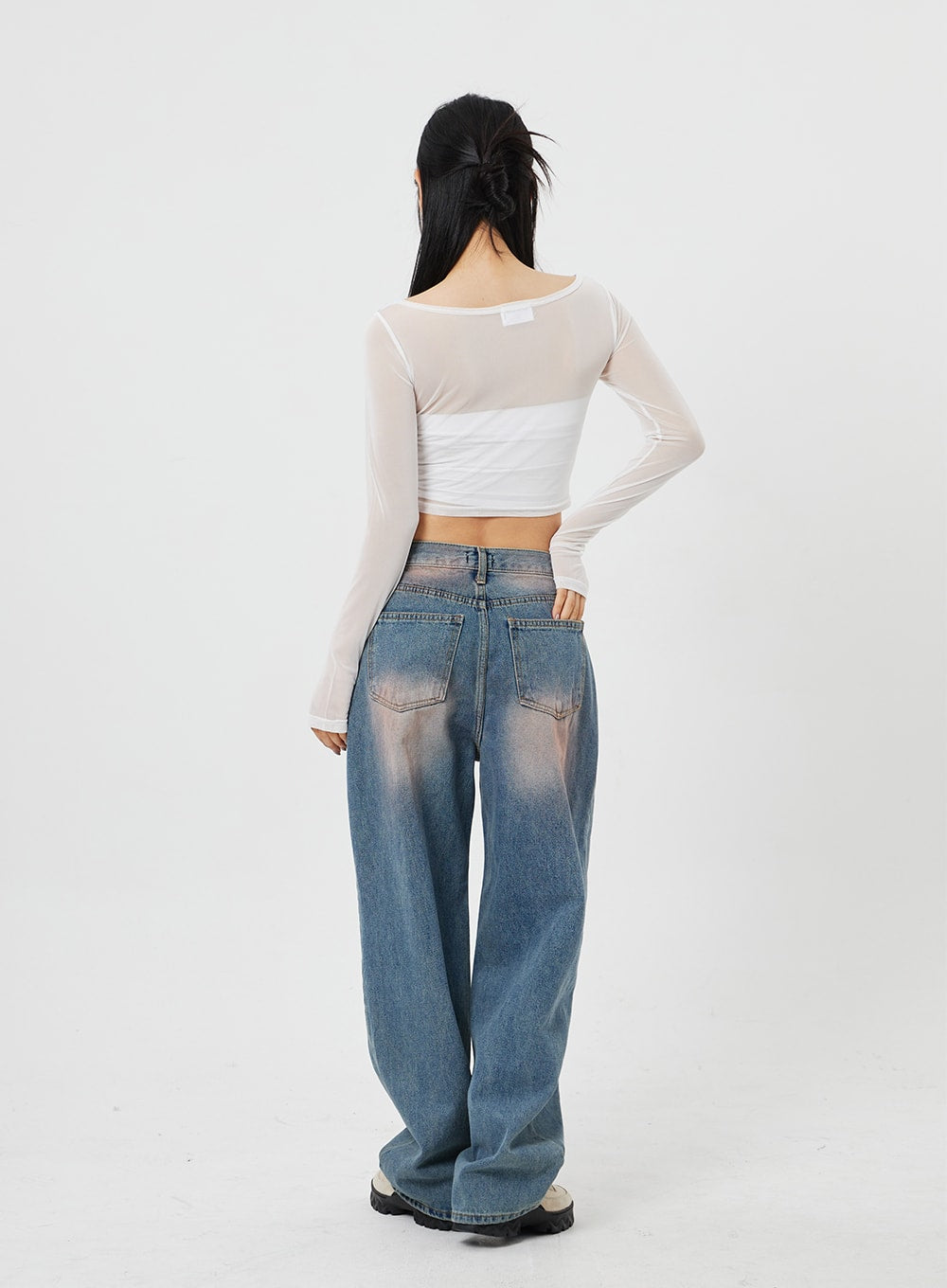 Light Wash Baggy Jeans CF316