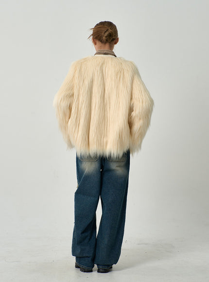 男女通用破洞寬牛仔褲 CD14