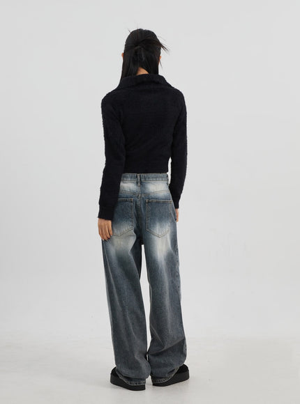 寬鬆低腰牛仔褲男女通用 CJ326