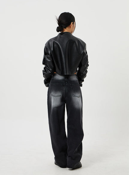 中腰寬鬆牛仔褲 CF328