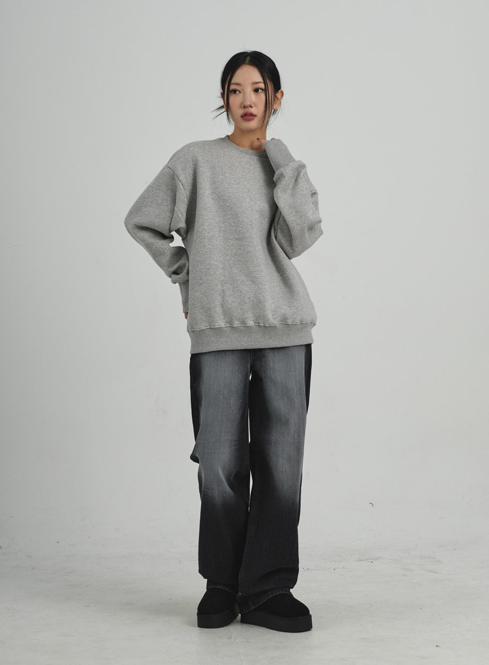 stein EX SLEEVE KNIT LS/gray-