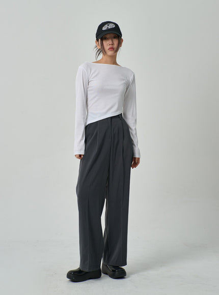 Wide Leg Tailored Pants IF315
