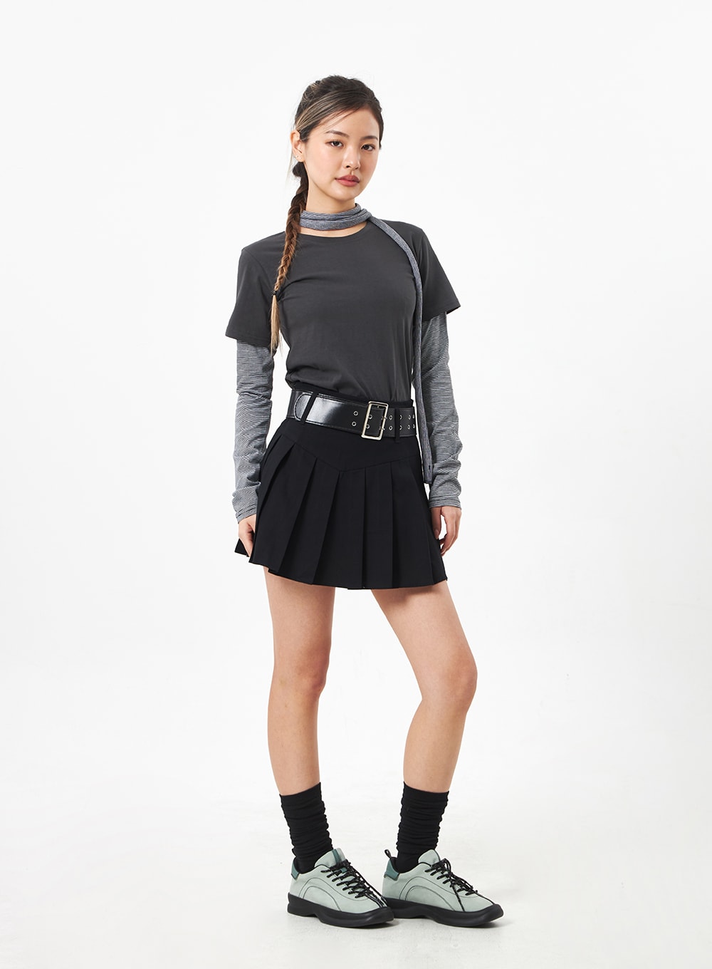 Mini Skirt With Belt CA305