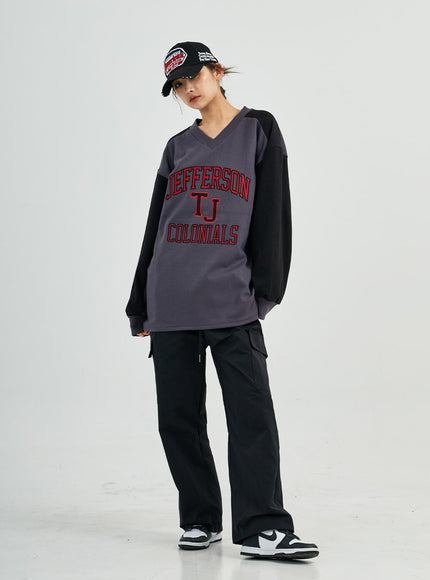 Selena 尼龍工裝寬褲 CS23