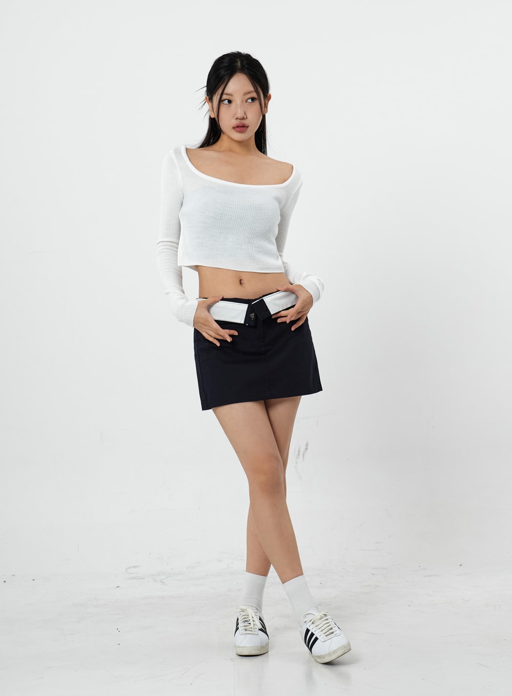 方形針織長袖T卹 CS20