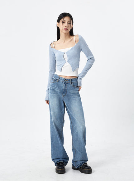 Scoop Neck Cropped Cardigan CM310