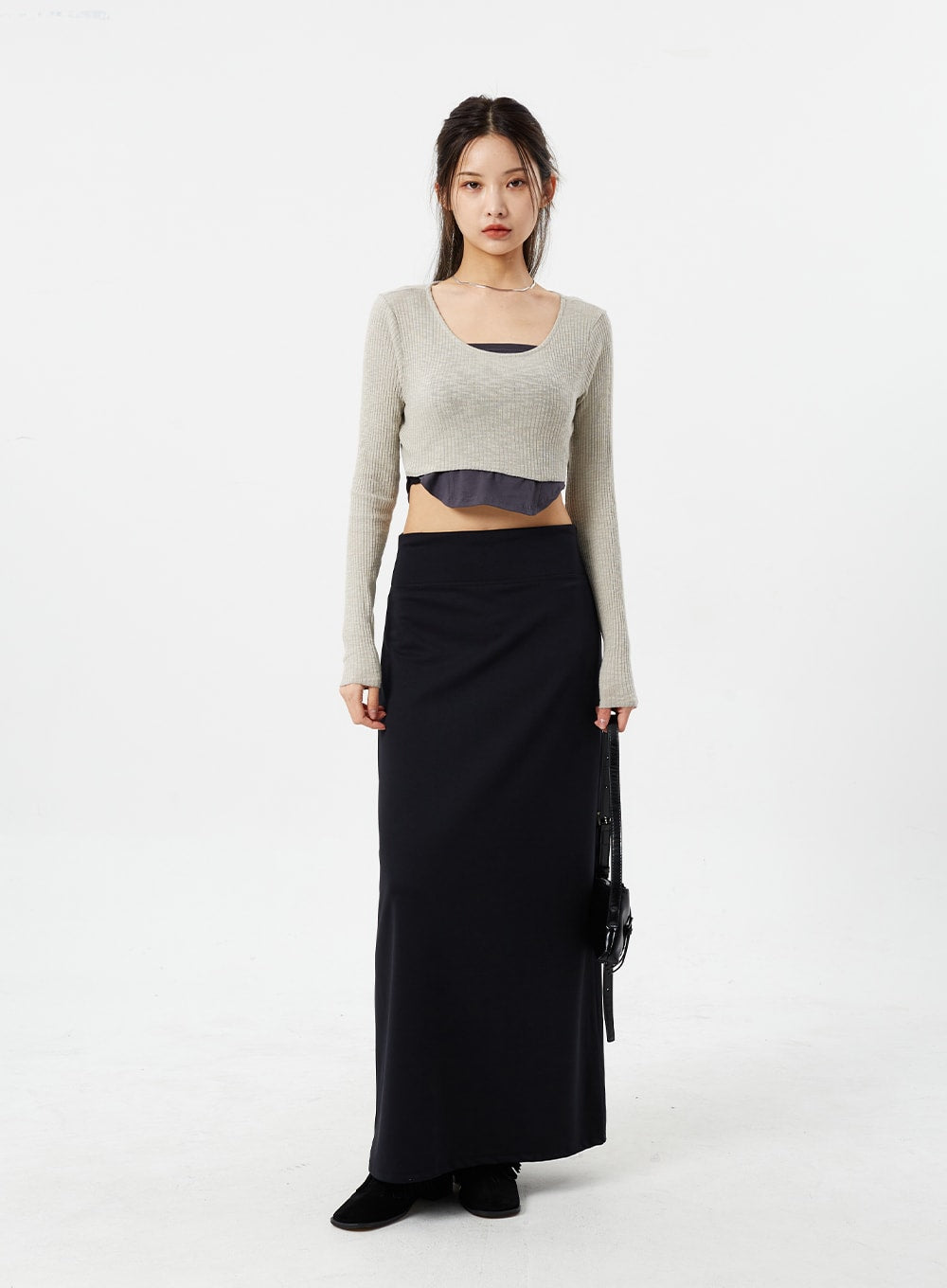 Mid-Rise Maxi Skirt CM307