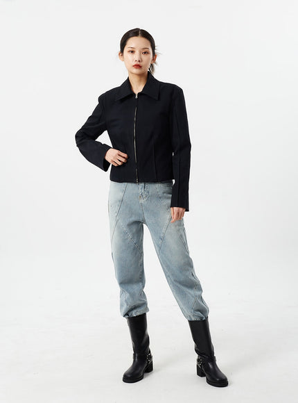 淺色水洗直筒牛仔褲 CM307