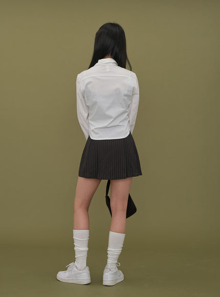 有口袋短款襯衫 C2601 