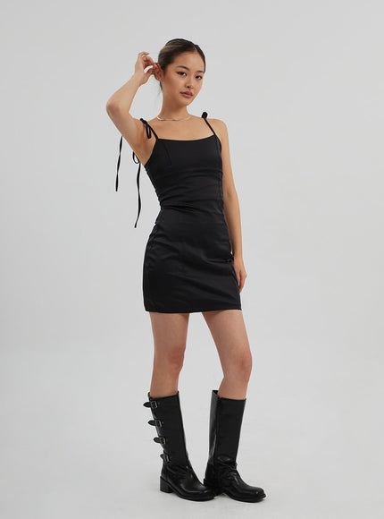 緞面迷你連衣裙CF313