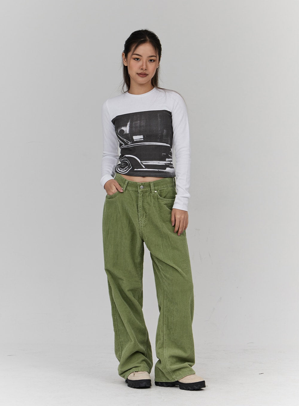 Corduroy Wide Pants Unisex CN21