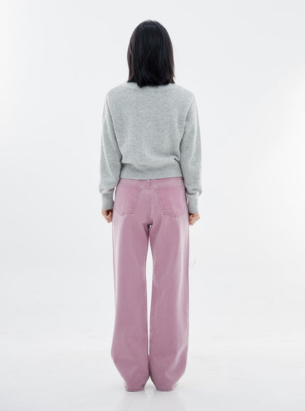 Basic V-Neck Midi Knit OO04