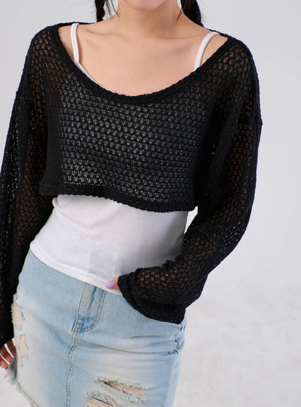 Cover-Up Cropped Top IA305